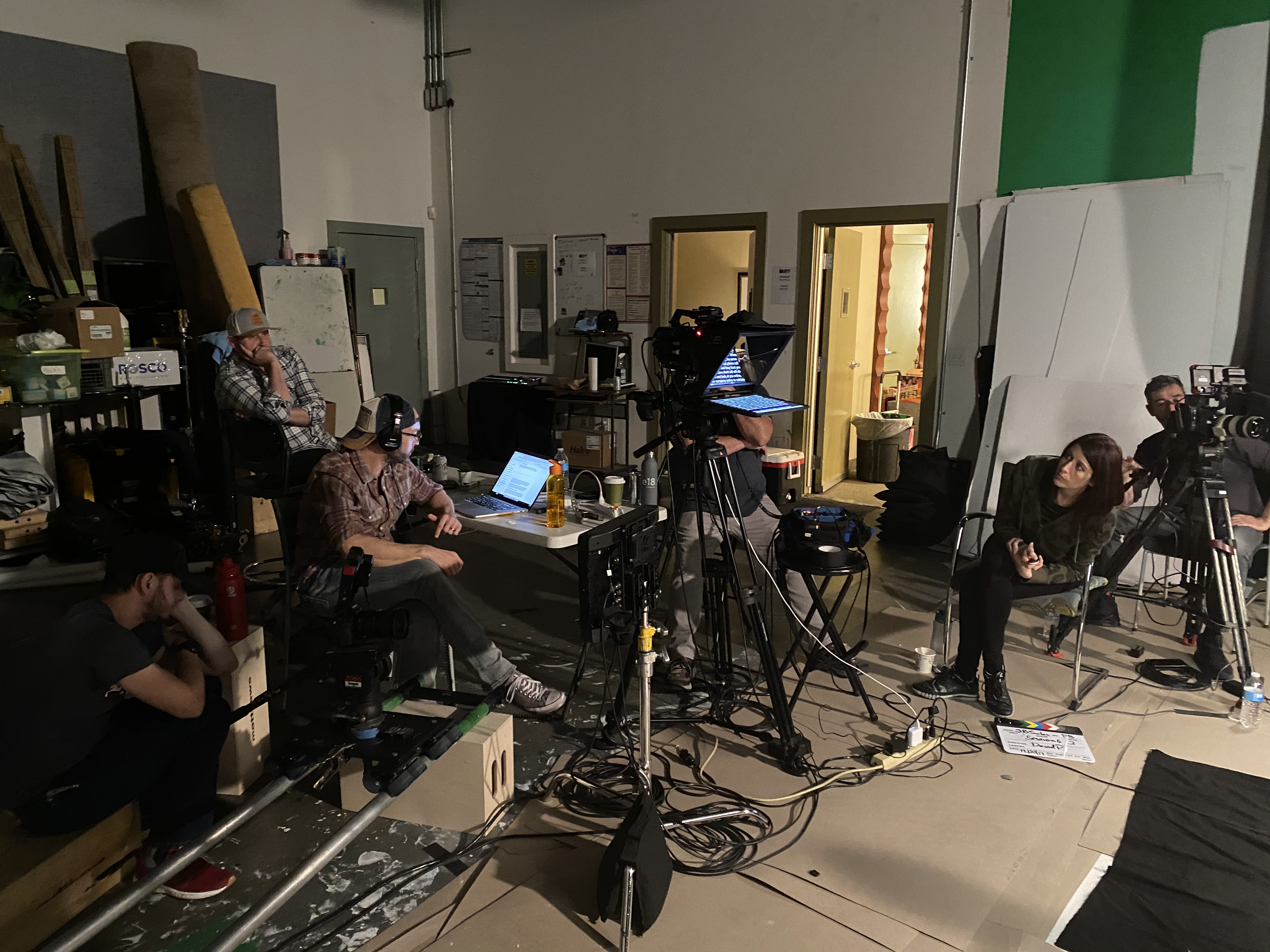 The Mainstage Multimedia crew on a production set